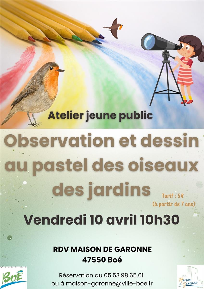 Atelier observation et dessin au pastel des oi ...