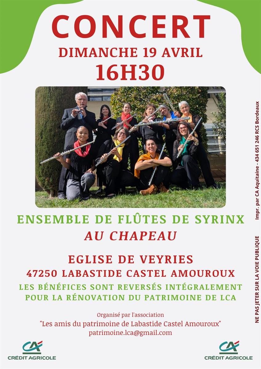 Concert de l'ensemble de flûtes de Syrinx
