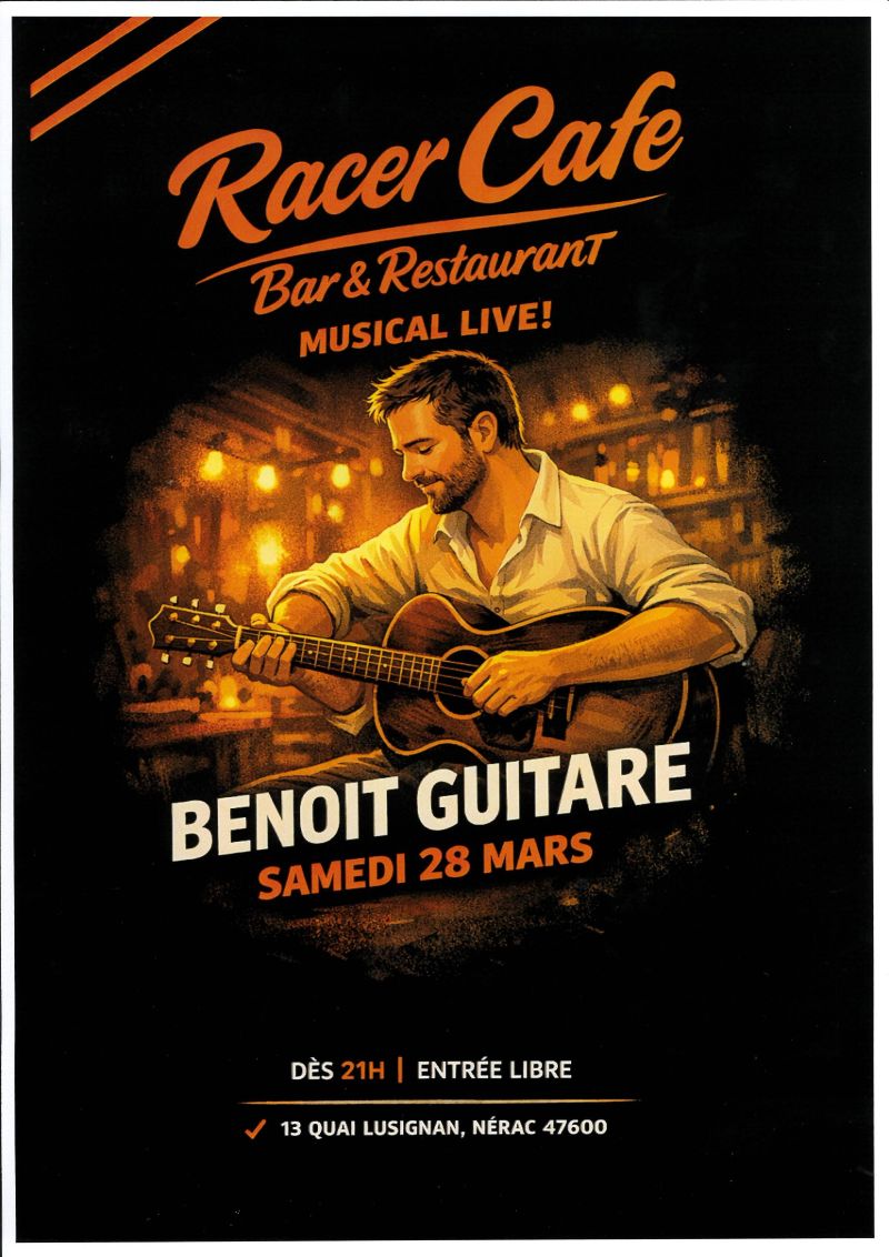 Concert Benoit Guitare au Racer Café
