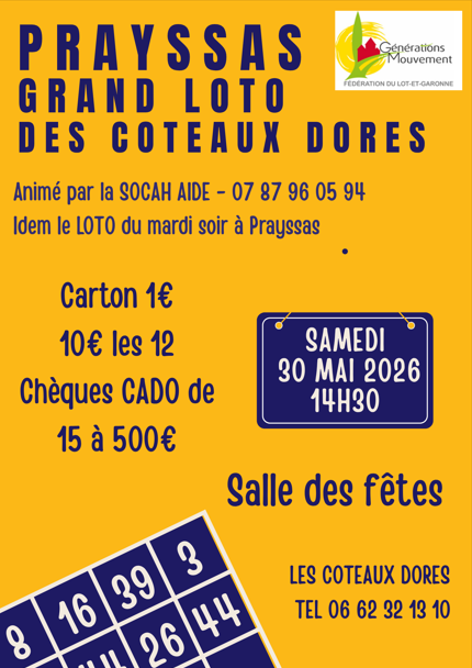 Grand LOTO des COTEAUX DORES