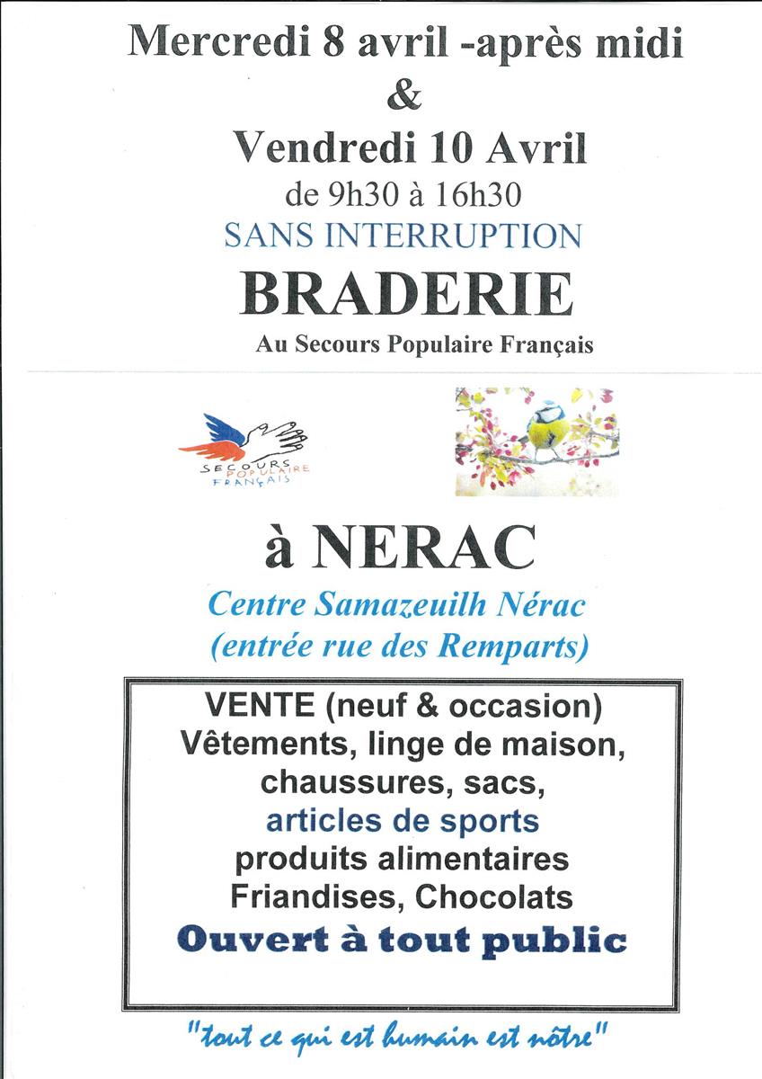 Braderie pour le Secours Populaire Français -  ...