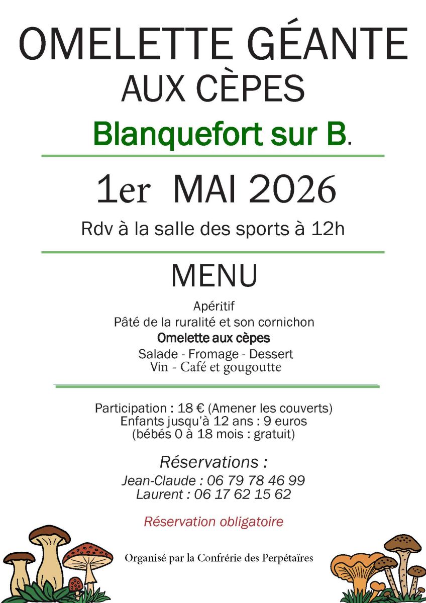 Omelette géante aux cèpes