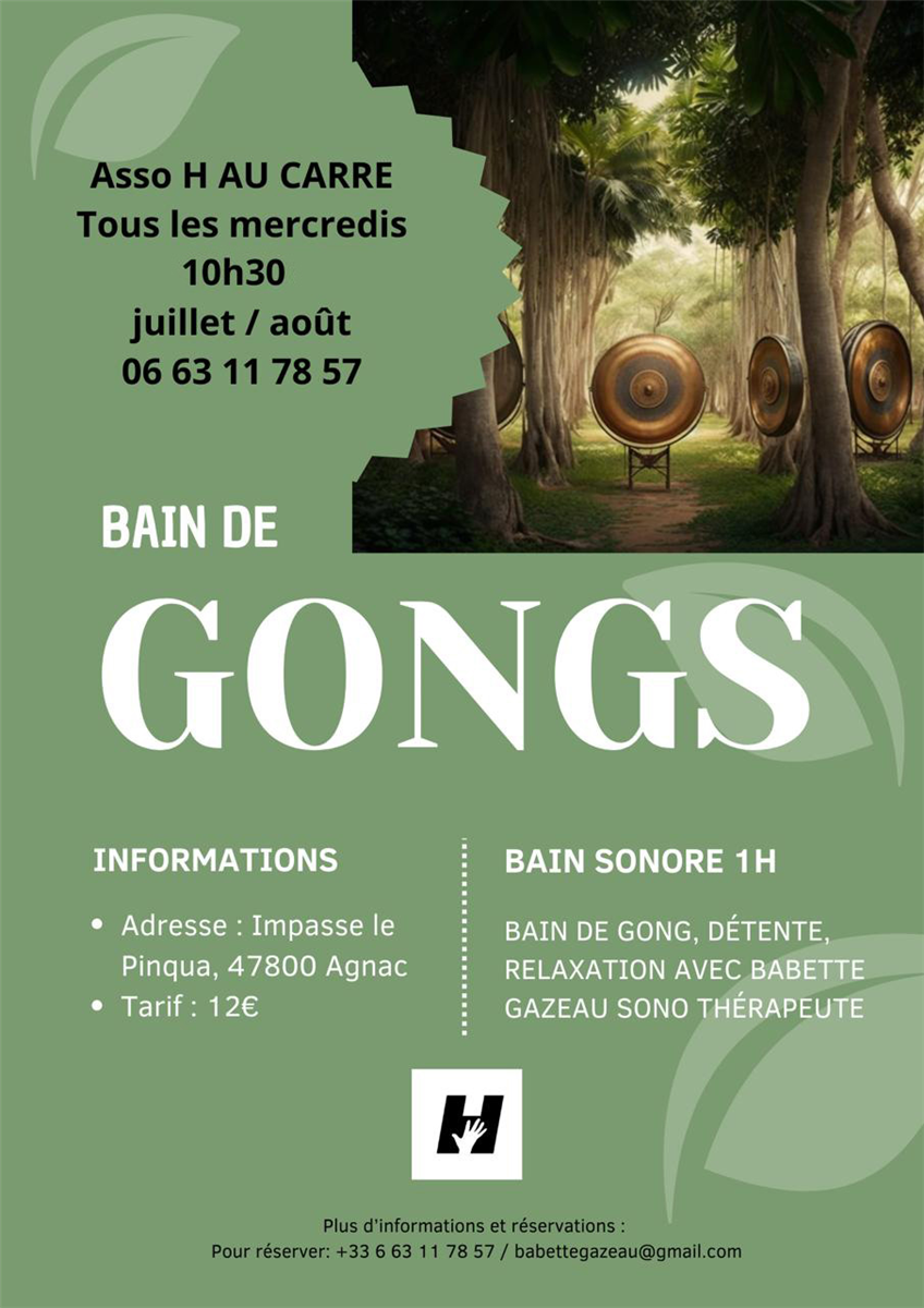 Bain sonore, Bain de gong