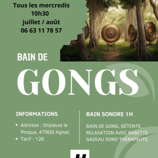 Bain sonore, Bain de gong