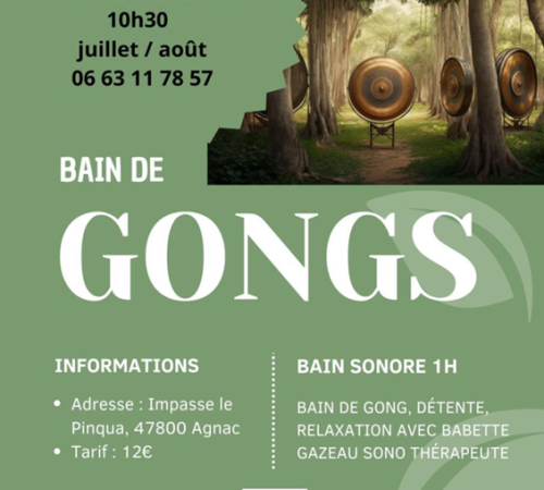 Bain sonore, Bain de gong