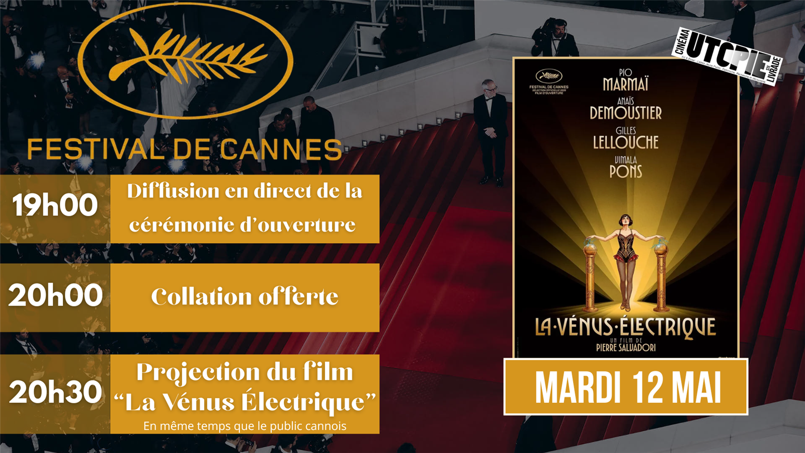Soirée d'ouverture du Festival de Cannes