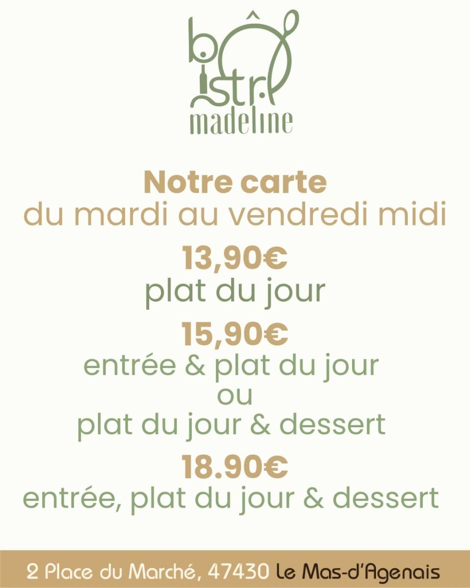 Le rendez-vous gourmand du midi chez Ô Bistro  ...