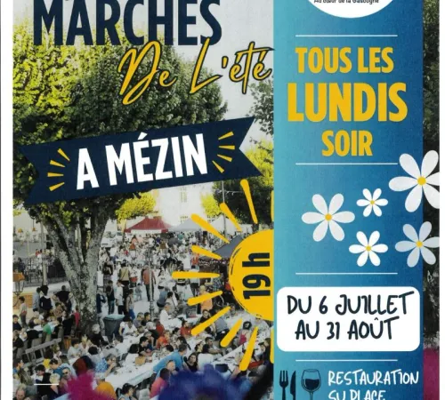 Les Marchés Gourmands de l'été à Mézin