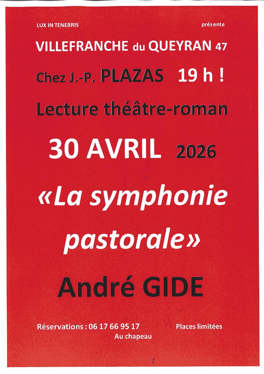 Lectures : théâtre-roman : La Symphonie Pastorale