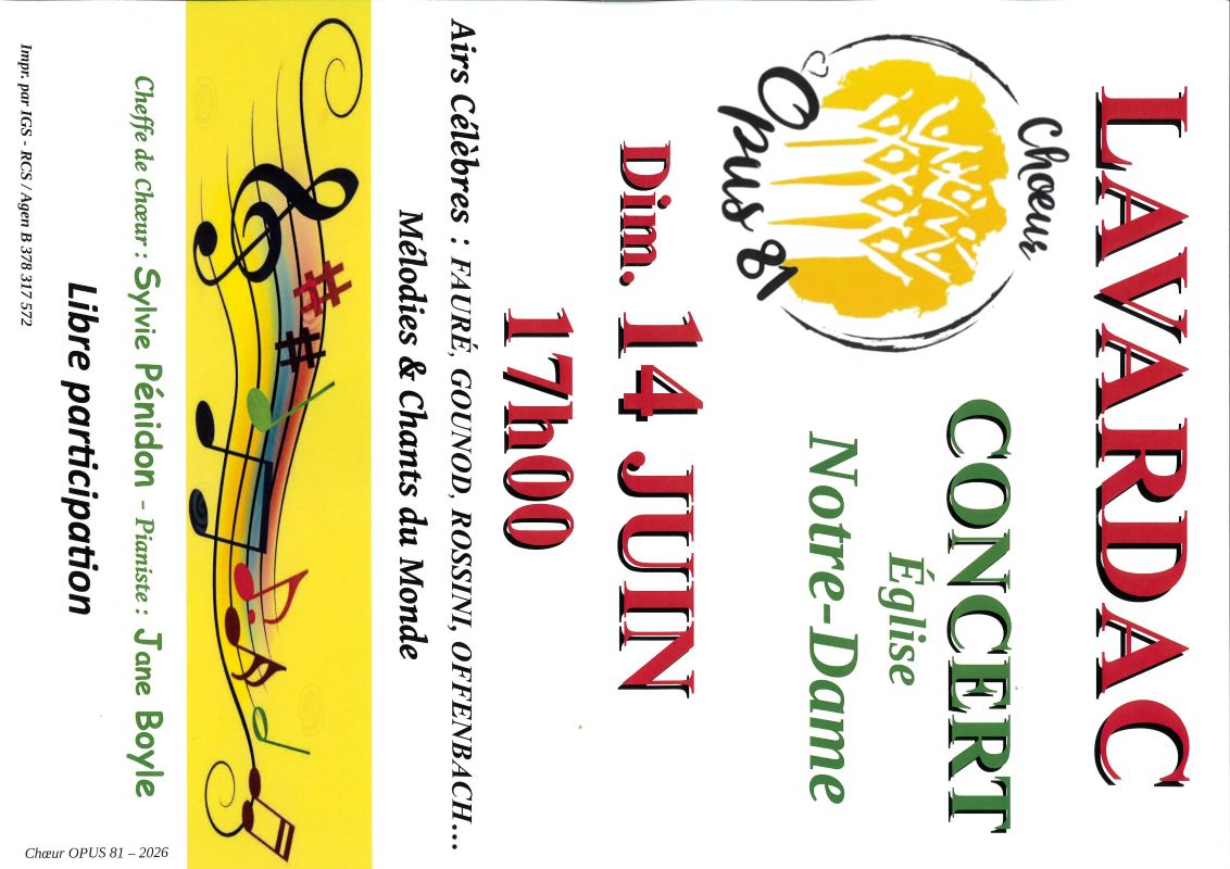 Concert du choeur Opus 81
