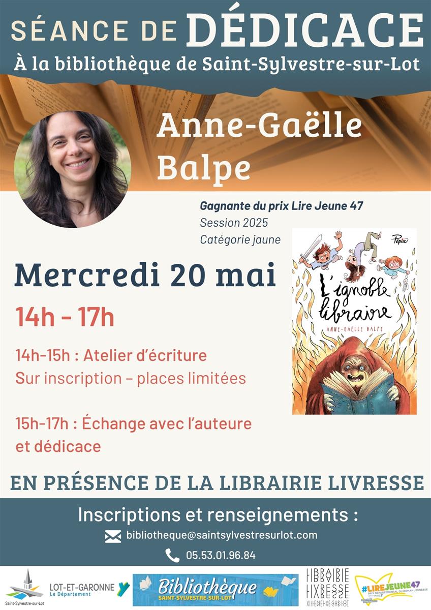 Séance de dédicace à la bibliothèque