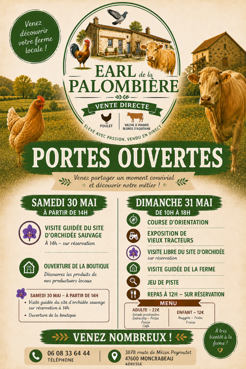 Portes ouvertes à la ferme la Palombière