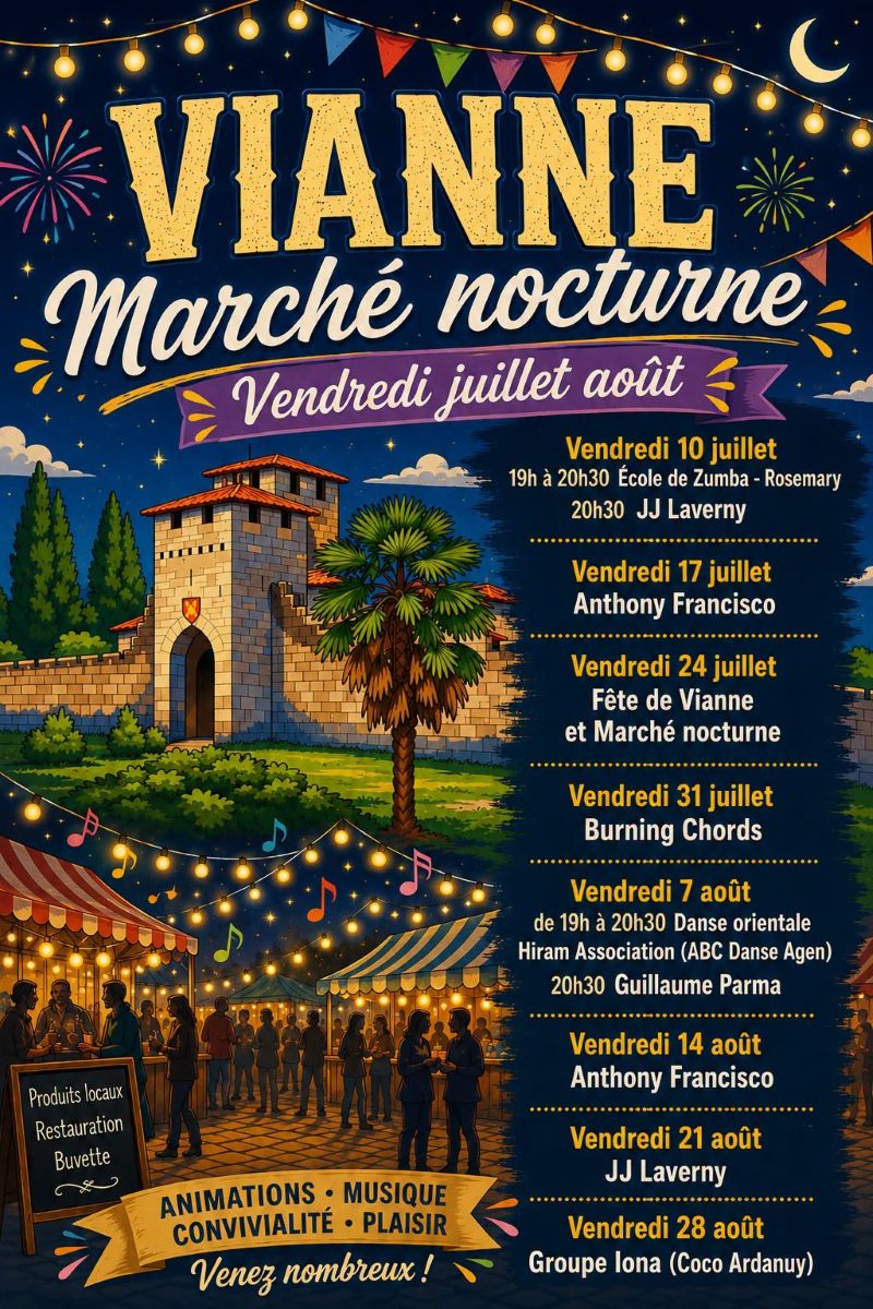 Marchés nocturnes et gourmands de Vianne