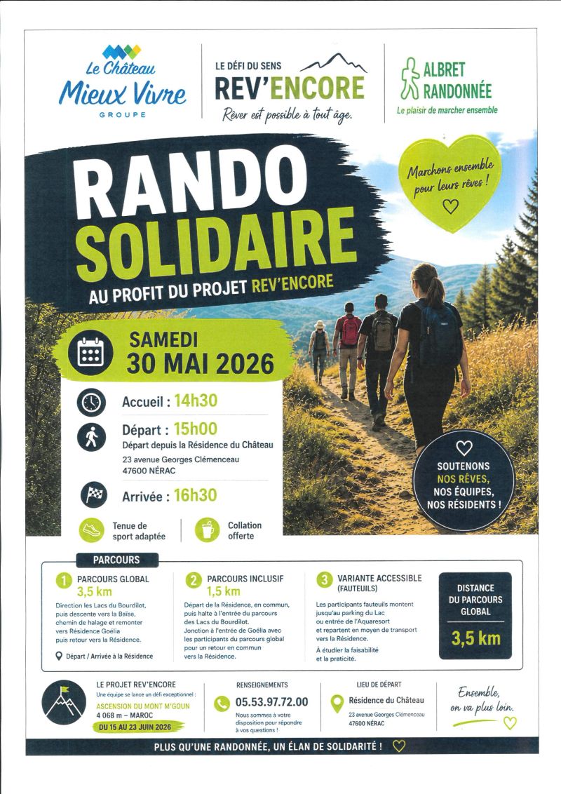 Rando solidaire au profit du projet Rev'Encore