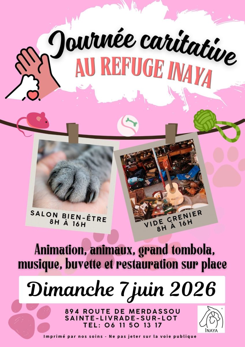 JOURNEE CARITATIVE au refuge INAYA