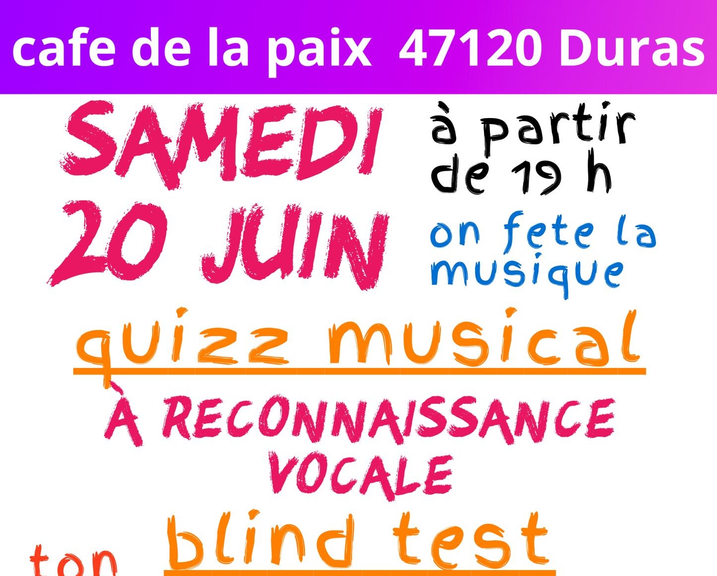 Soirée Quiz Musical & Blind Test