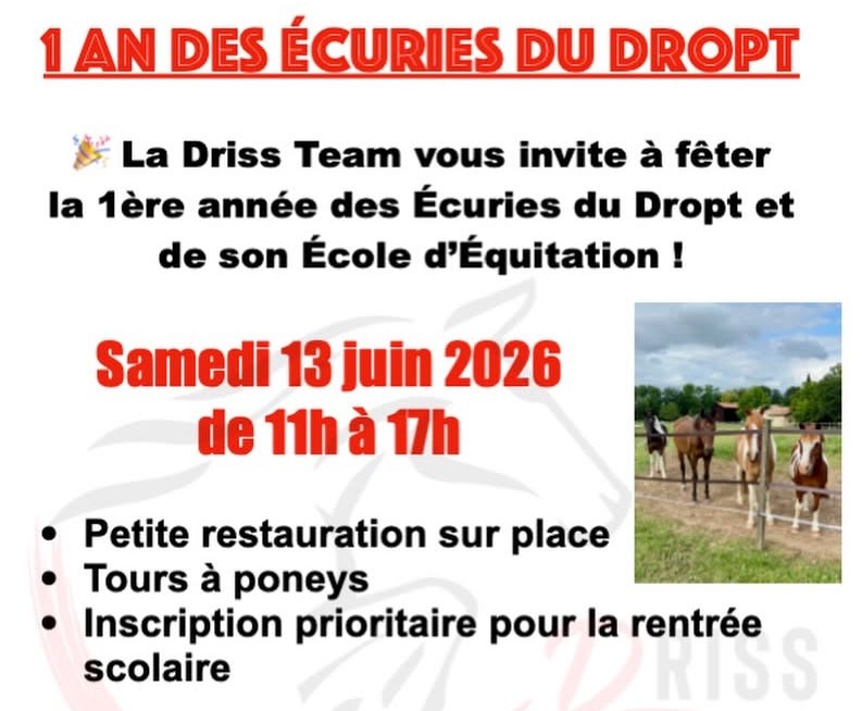 Anniversaire des 1 an aux Écuries du Dropt