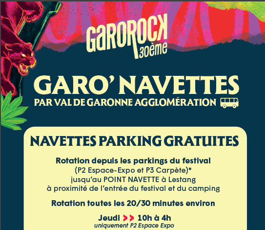 Navettes inter-communes Festival Garorock