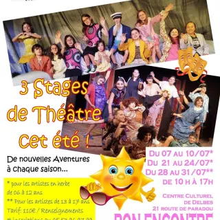 Les Stages de Théâtre d'été de la Troupe de la Dame Blanche à Bon-Encontre !
