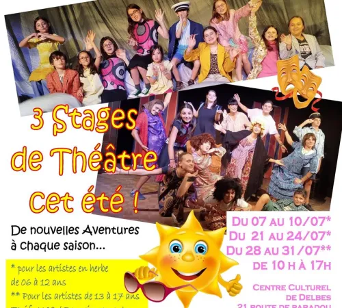Les Stages de Théâtre d'été de la Troupe de la Dame Blanche à Bon-Encontre !