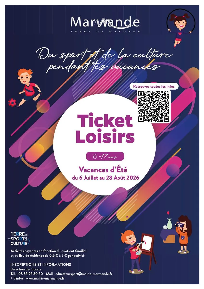 Ticket Loisirs Vacanc ... - Crédit: Ville de marmande | CC BY-NC-ND 4.0
