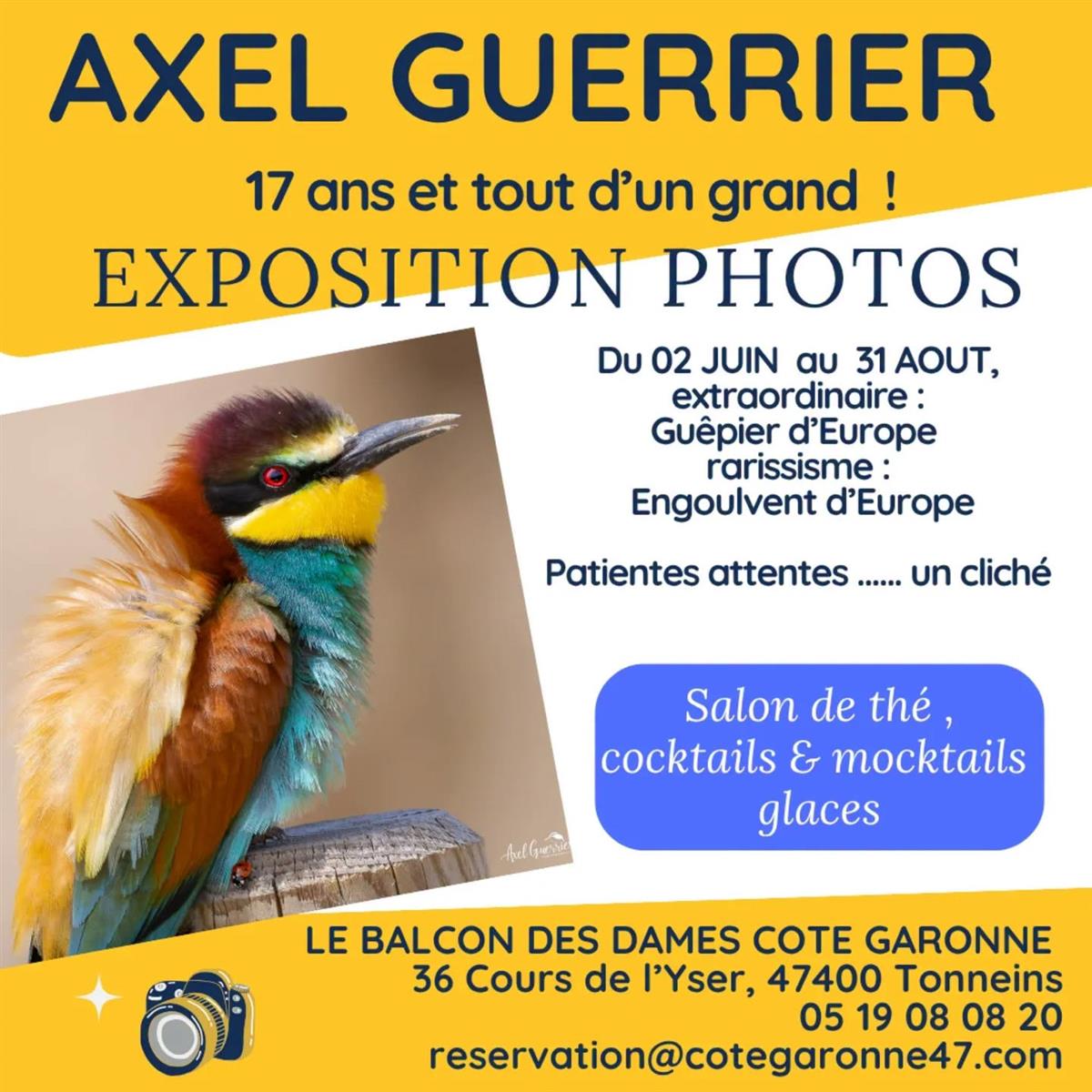 Exposition photos Axel GUERRIER au Balcon des  ...