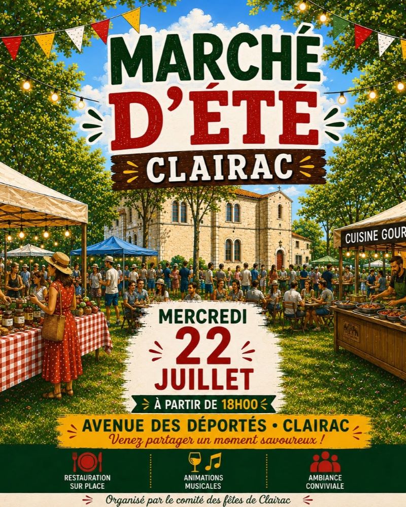 Marché d'été à Clairac - Crédit: COMITE DES FETES DE CLAIRAC | CC BY-NC-ND 4.0