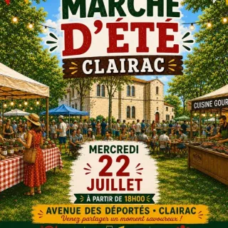 Marché d'été à Clairac