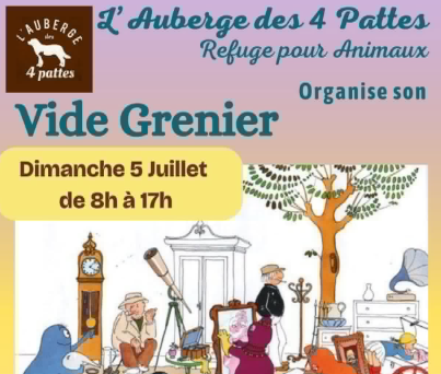 Vide greniers au profit de l'Auberge des 4 Pattes