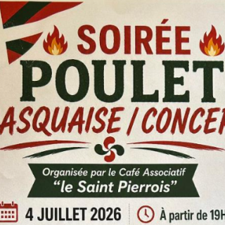 Soirée poulet basquaise/concert