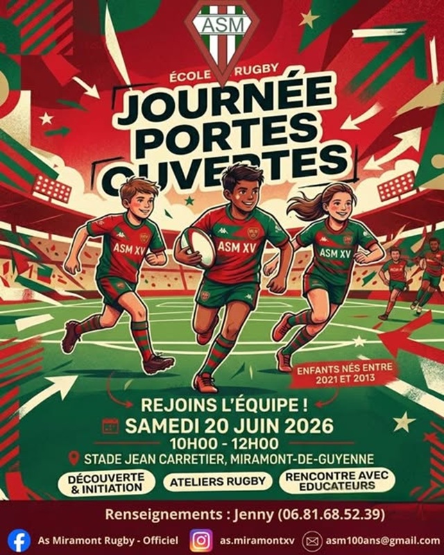 Portes ouvertes de l'école de rugby de l'ASM XV