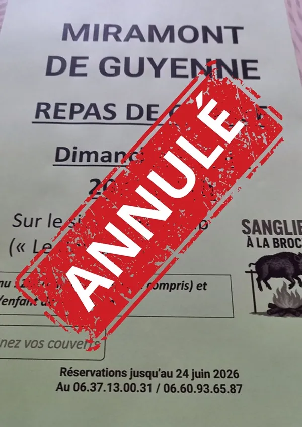 ANNULÉ - Repas de cha ... - Crédit: ©societedechasse | CC BY-NC-ND 4.0