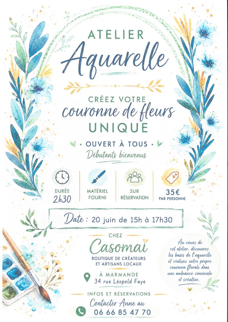 Atelier Aquarelle - Créez votre couronne de fl ...
