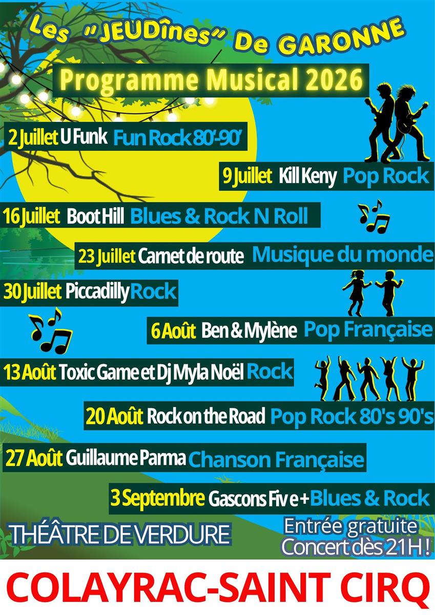 JEUDînes en Musique de Garonne 2026