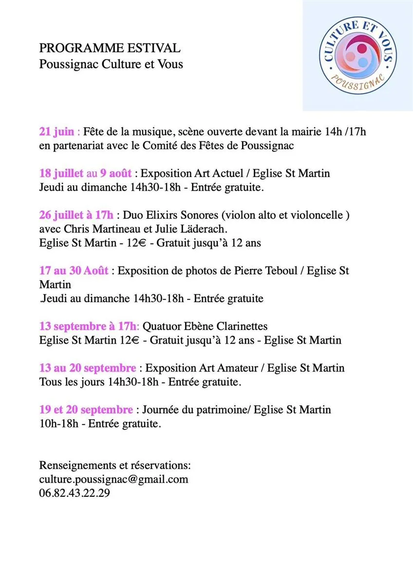 Concert musique classique - Crédit: Culture Poussignac | CC BY-NC-ND 4.0