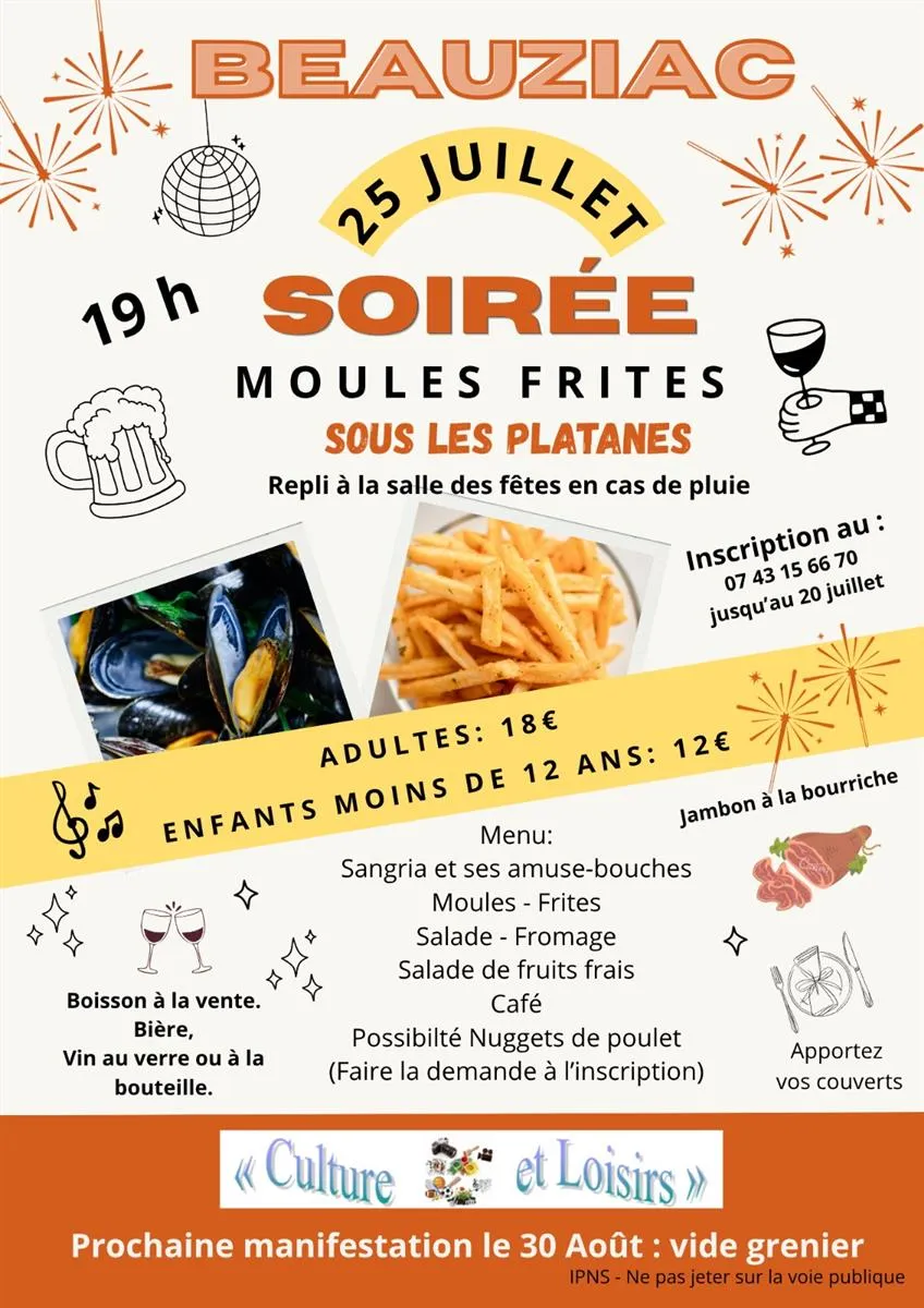 Repas moules/frites - Crédit: Culture et Loisirs | CC BY-NC-ND 4.0
