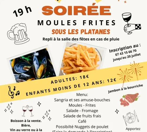 Repas moules/frites