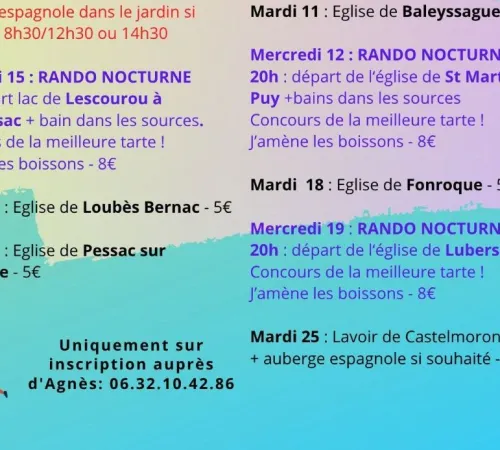 Randonnée nocturne à Lubersac