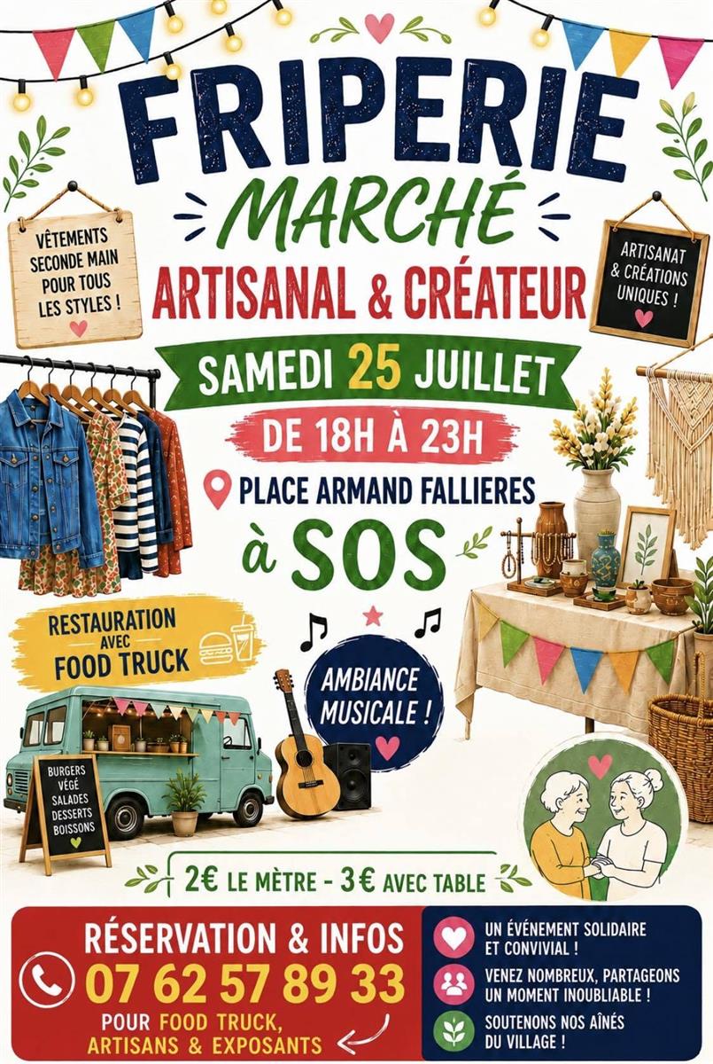 Friperie, Marché Artisanal et Créateurs à Sos