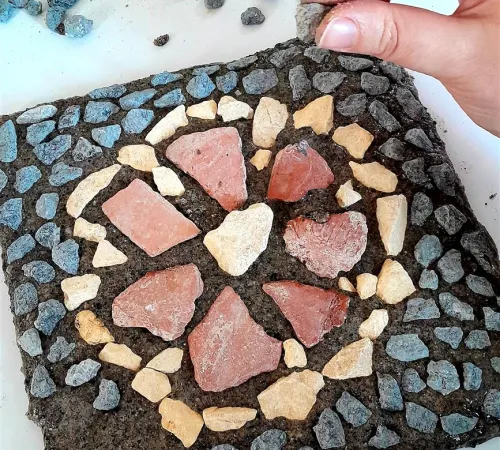 Mosaïque de cailloux