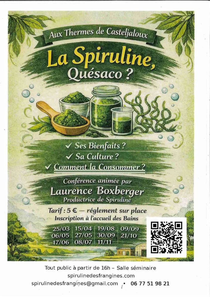 Conférence sur la spi ... - Crédit: Spiruline des Frangines | CC BY-NC-ND 4.0
