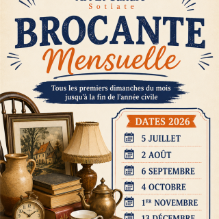 Brocante mensuelle à Sos