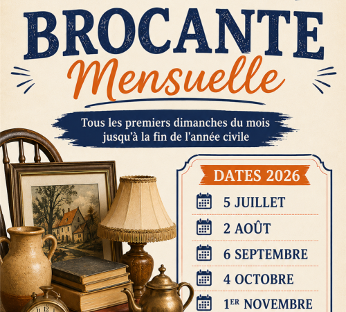 Brocante mensuelle à Sos