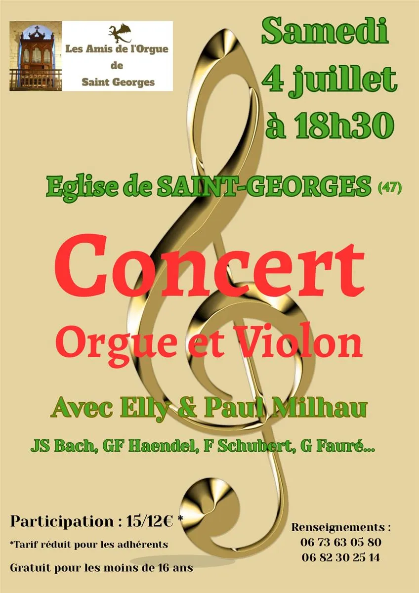 Concert Orgue et Violon - Crédit: Association des Amis de l'Orgue de Saint-Georges | CC BY-NC-ND 4.0