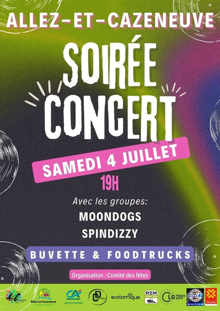 Soirée concert - Crédit: Comité des fêtes d'Allez et Cazeneuve | CC BY-NC-ND 4.0