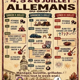 Fête annuelle les 4, 5 et 6 juillet 2026