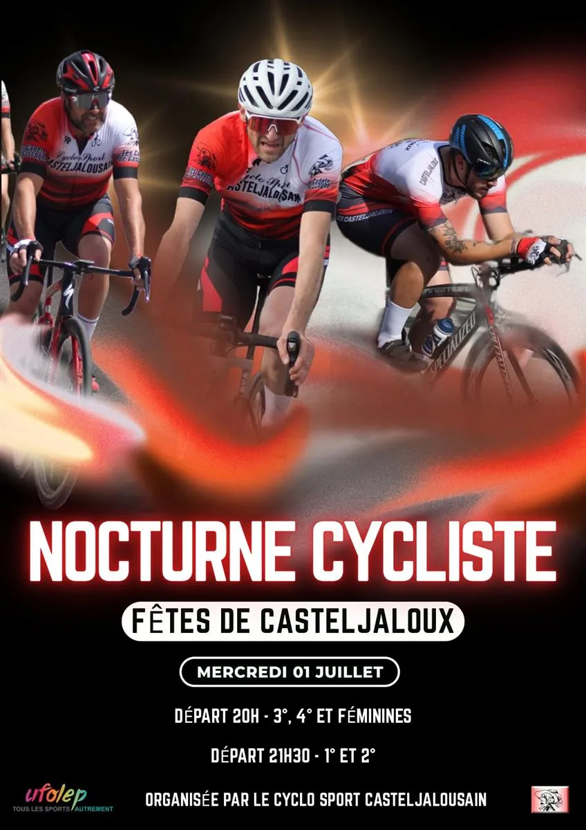 Nocturne cycliste - Crédit: Cyclo Sport Casteljalousain | CC BY-NC-ND 4.0
