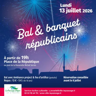 Bal et banquet républicains avec feu d'artifice