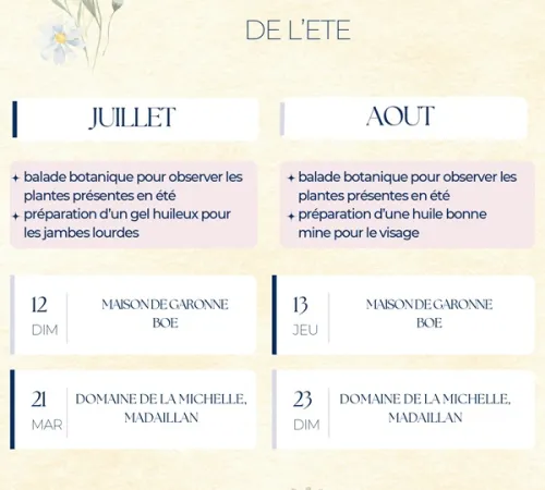 Atelier d'herboristerie et botanique