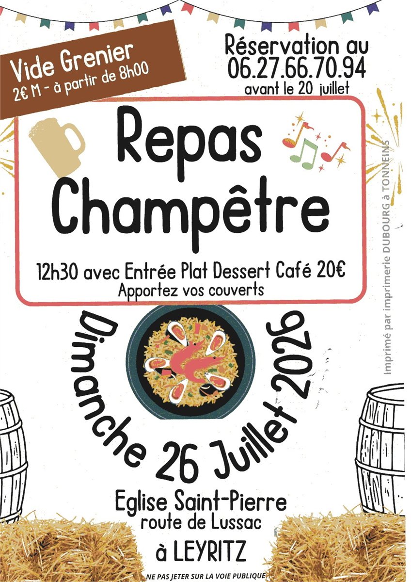 Vide grenier et repas champêtre